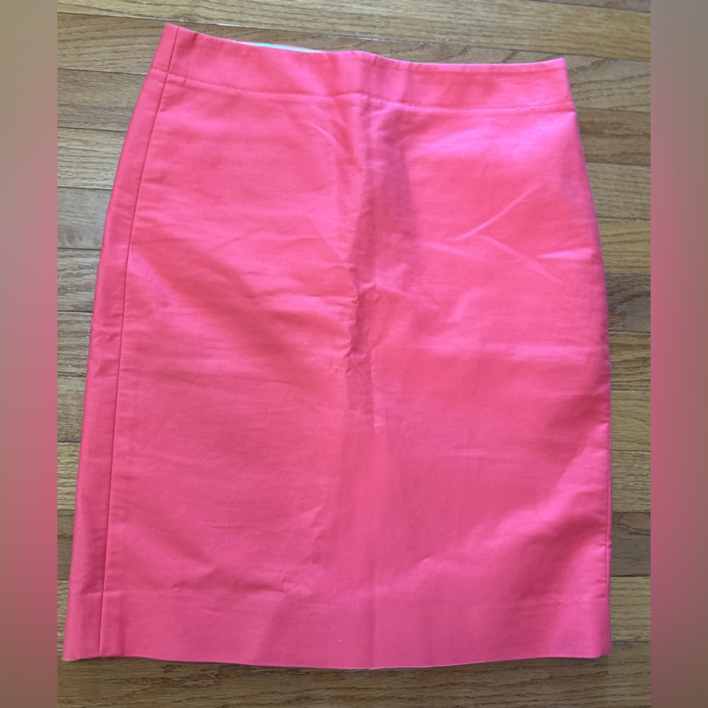 J. Crew Skirt Women's Size 6 Coral Pencil Skirt Spring Summer Workwear